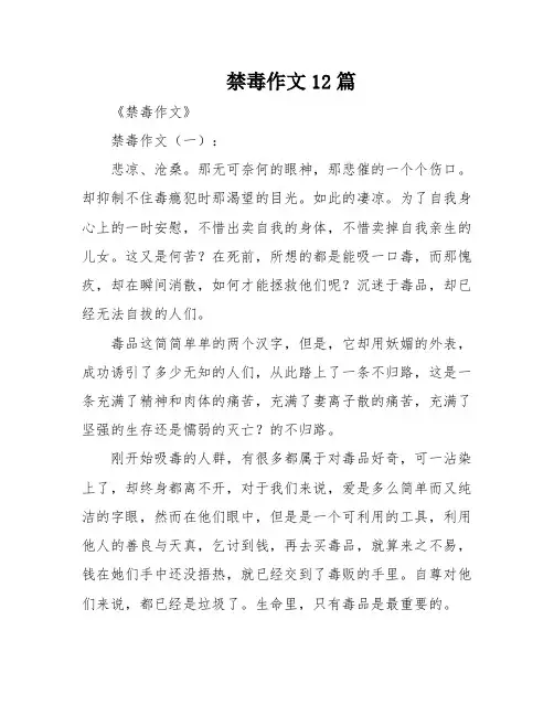 禁毒作文12篇