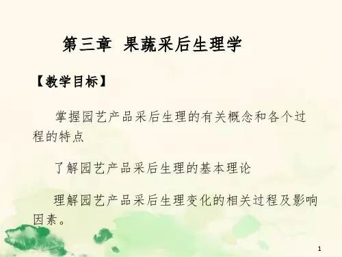 果蔬采后生理学概述