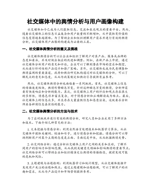 社交媒体中的舆情分析与用户画像构建