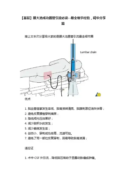 【基层】腰大池成功置管引流必读--最全细节经验，精华分享篇