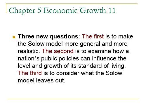 宏观经济学之经济增长Economic Growth(精品PPT课件共21页)