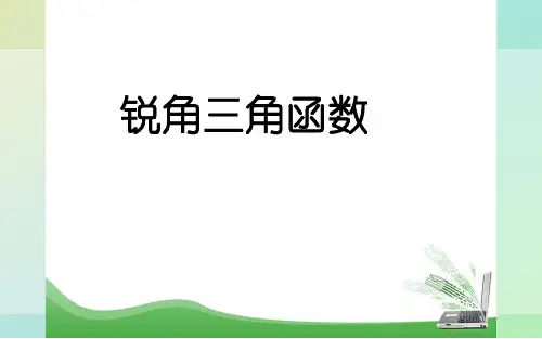 1.1锐角三角函数课件(2课时,共52张)