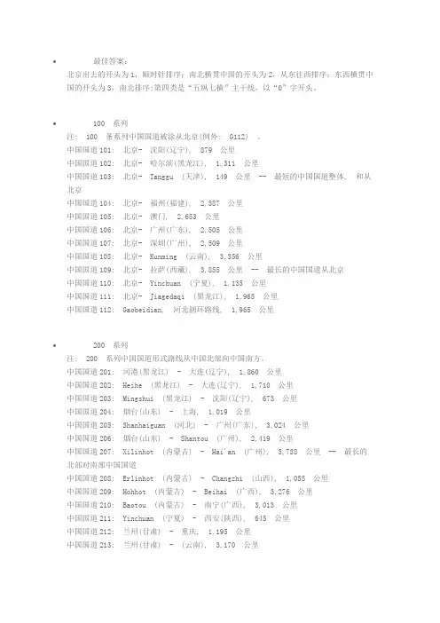 国道编号