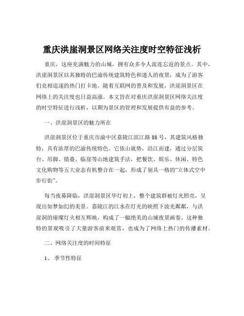 重庆洪崖洞景区网络关注度时空特征浅析