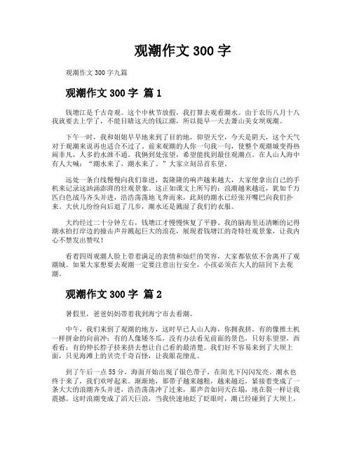 观潮作文300字