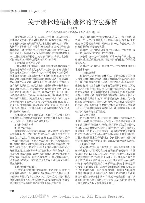 关于造林地植树造林的方法探析