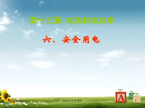 精选-九年级物理全册13.6安全用电课件2新版北师大版