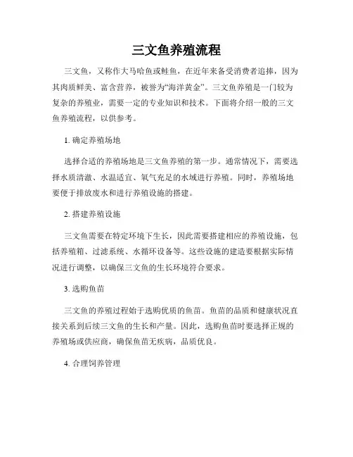 三文鱼养殖流程
