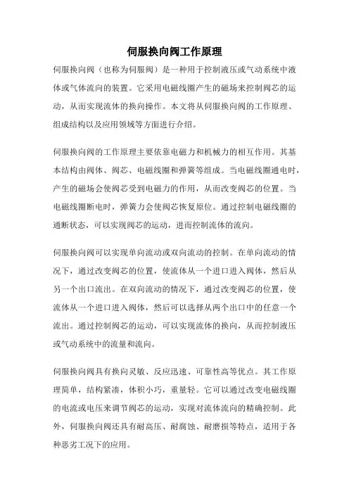 伺服换向阀工作原理