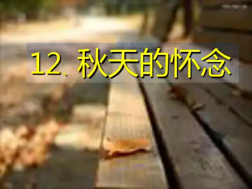 六年级上册语文课件-课文12 秋天的怀念｜语文S版 (共22张PPT)