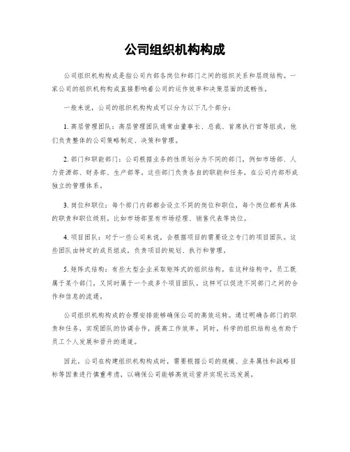 公司组织机构构成