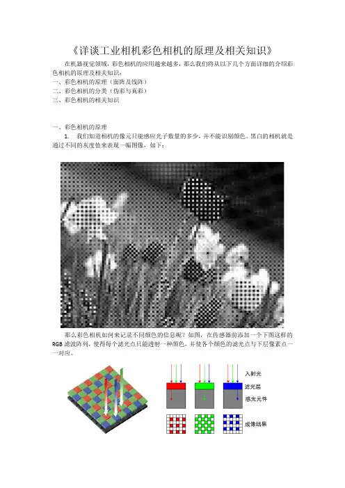 详谈工业相机彩色相机的原理及相关知识(图文精华版)