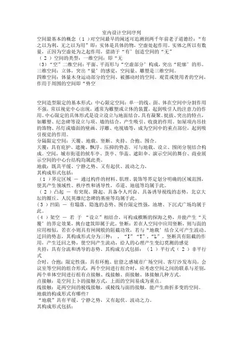 室内设计空间序列