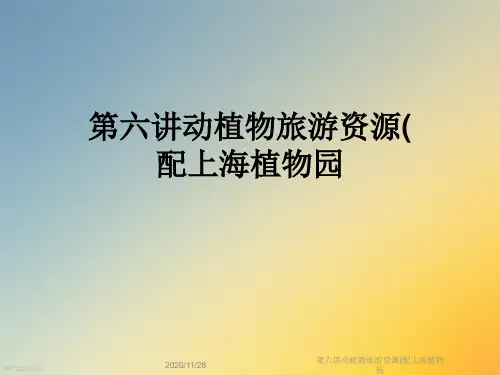 第六讲动植物旅游资源(配上海植物园