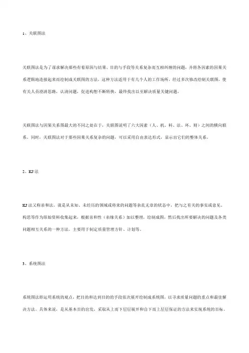 质量管理的新七种工具是什么？