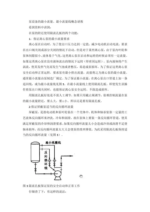 离心泵最小回流线