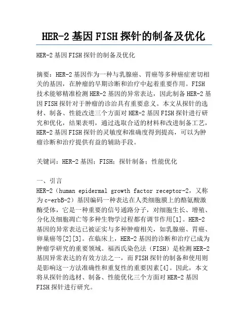 HER-2基因FISH探针的制备及优化