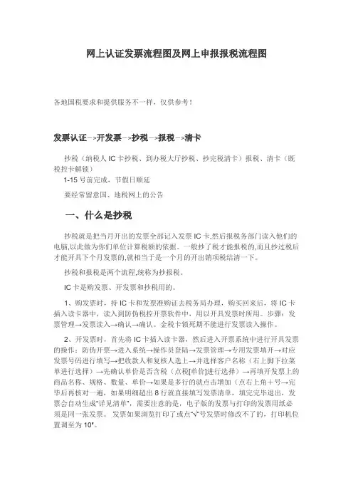 增值税网上认证发票及网上申报税流程图