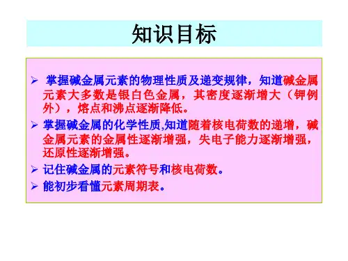 高一化学碱金属元素