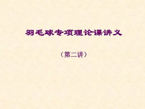 羽毛球理论