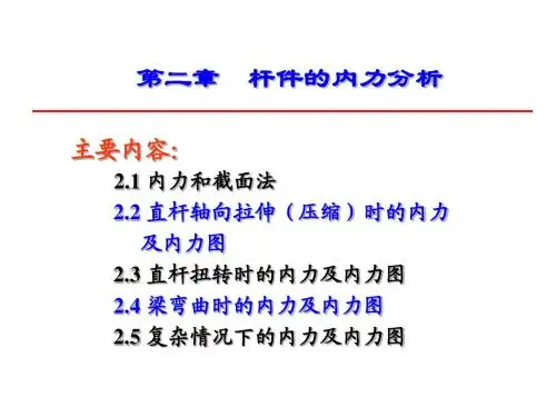 材料力学 第二章 构件的内力分析
