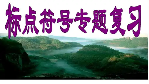 标点符号复习专题PPT课件