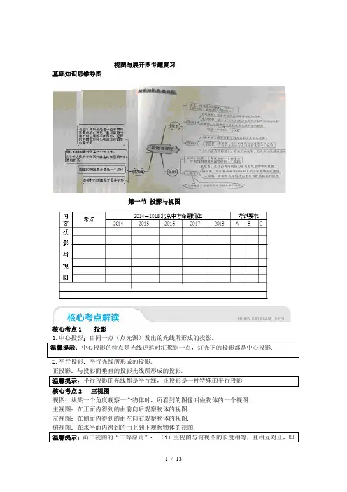 视图与投影专题复习