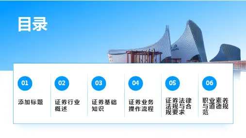 证券行业员工入职培训课件