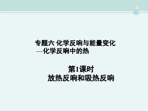精选 《放热反应和吸热反应》参考完整教学课件PPT