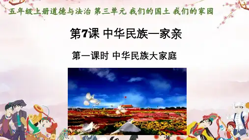 五年级道德与法治上册《中华民族大家庭》精品PPT课件