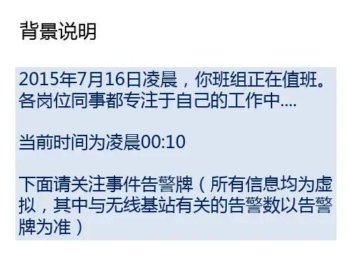 告警牌展示-无线(华为)--核心(中兴)