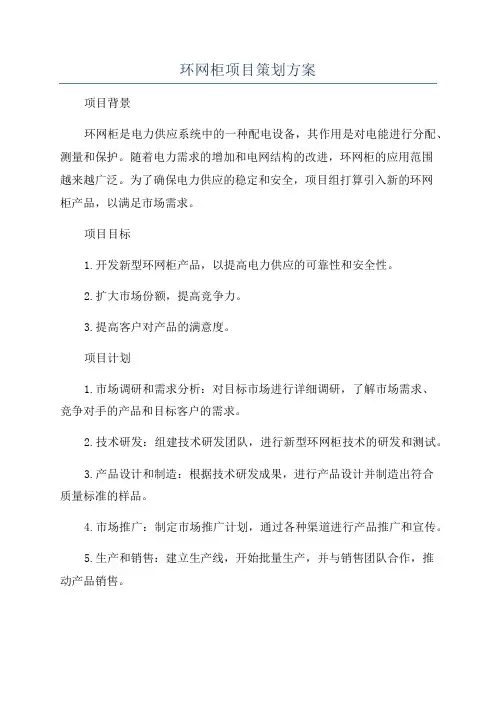 环网柜项目策划方案