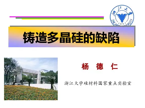 杨德仁-铸造多晶硅的缺陷