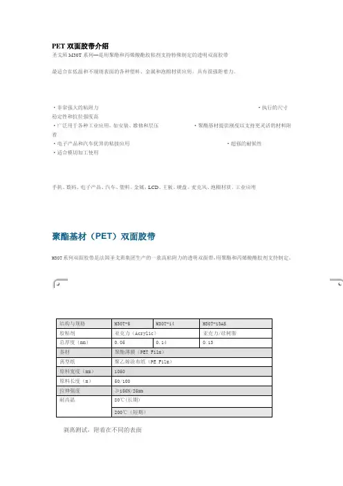 圣戈班-PET双面胶带介绍