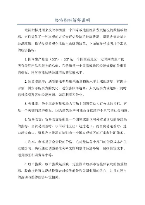 经济指标解释说明
