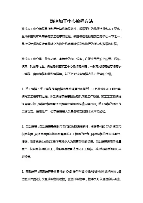 数控加工中心编程方法