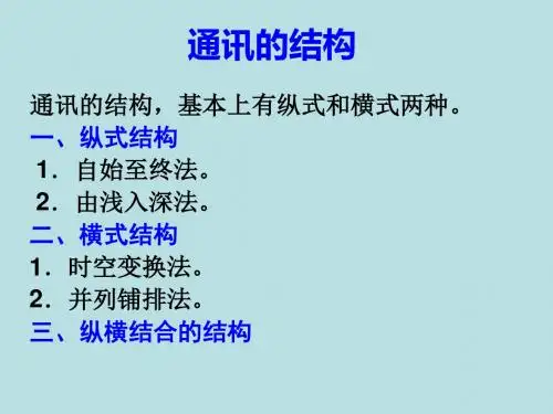 《“中国速度”震惊雅典》拓展-通讯的结构
