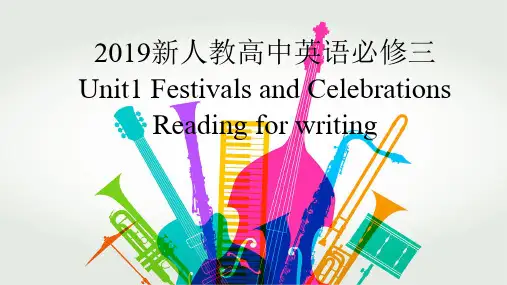 2019新人教高中英语必修三Unit 1--Reading for  writing公开课课件