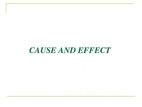cause and effect
