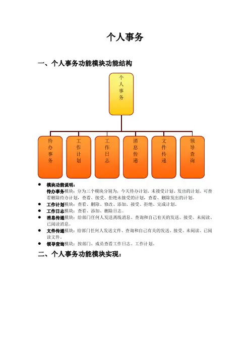 个人事务