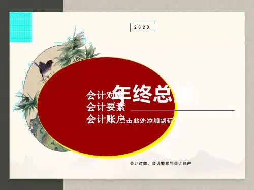 会计对象、要素、帐户