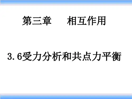 高中物理人教版必修1-第三章相互作用专题：受力分析和共点力平衡(共85张PPT)可修改全文