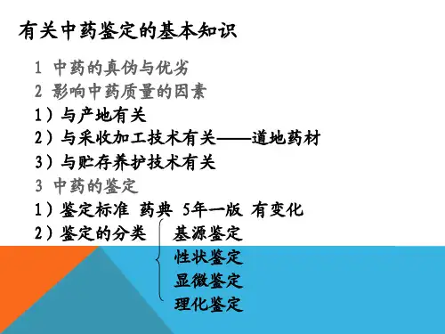 中草药基础知识培训PPT