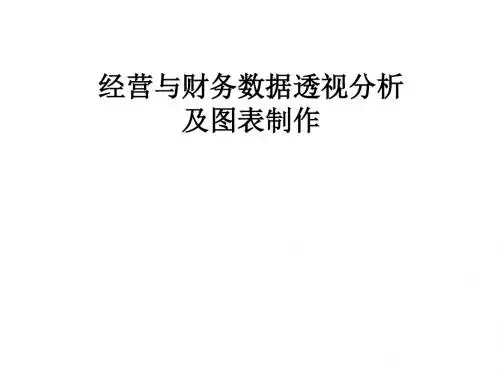 经营与财务数据透视分析及图表制作培训课件(PPT共 59张)