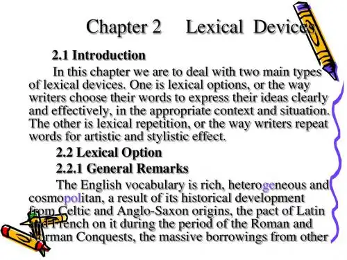 Chapter 2     Lexical__ Devices