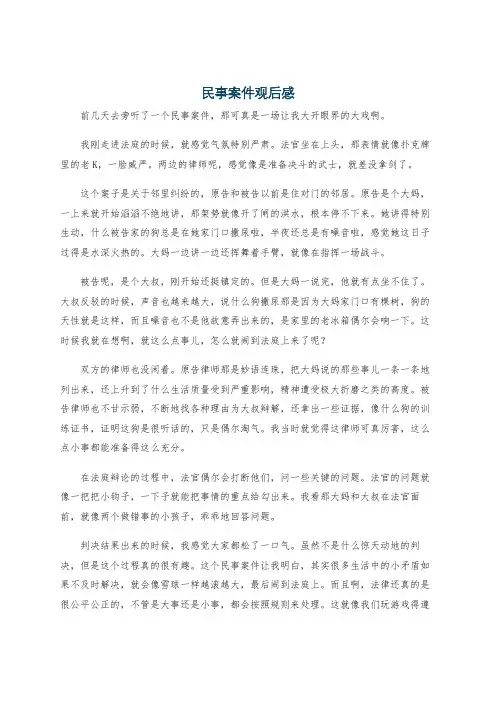 民事案件观后感