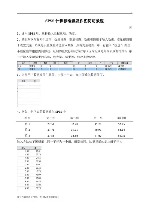 SPSS计算标准误及作图(简明教程)