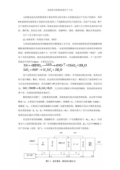 多晶硅太阳能电池生产工艺