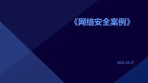 网络安全案例