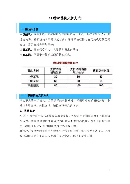 11种深基坑支护方式